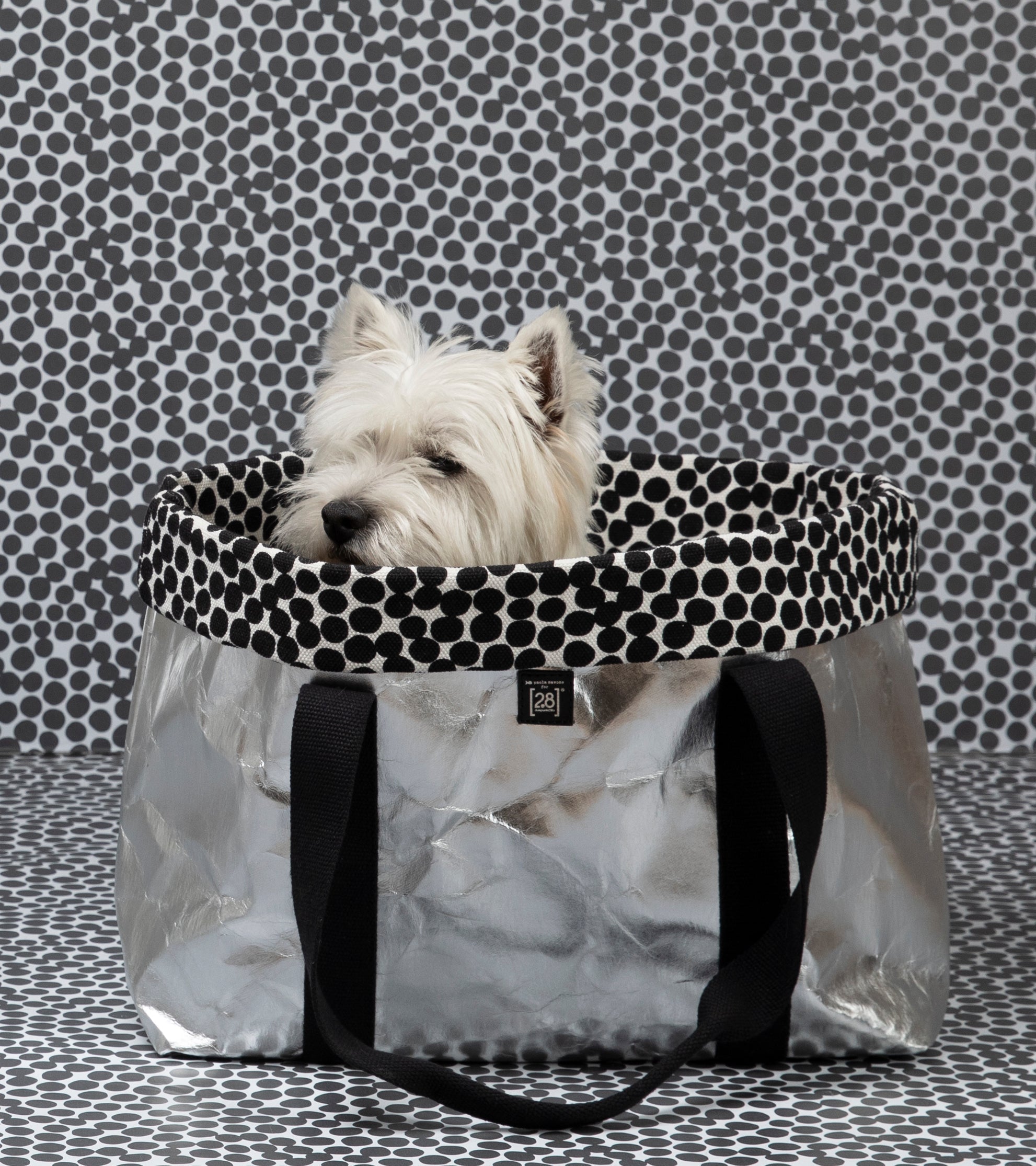 DOROTHEA SILVER DOTTO di Paola NAVONE – Borsa in carta cerata