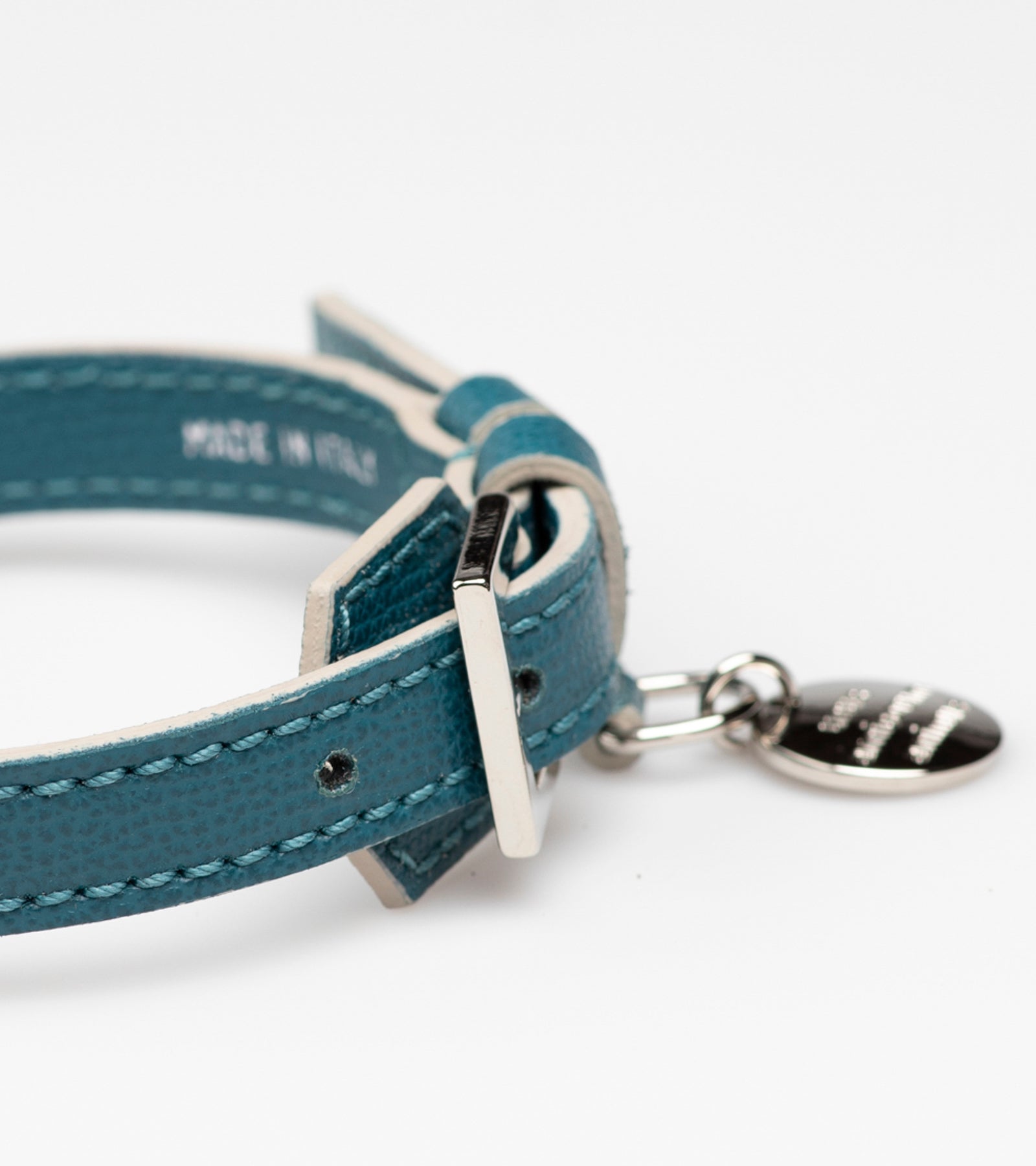 René - Collare in pelle stampata