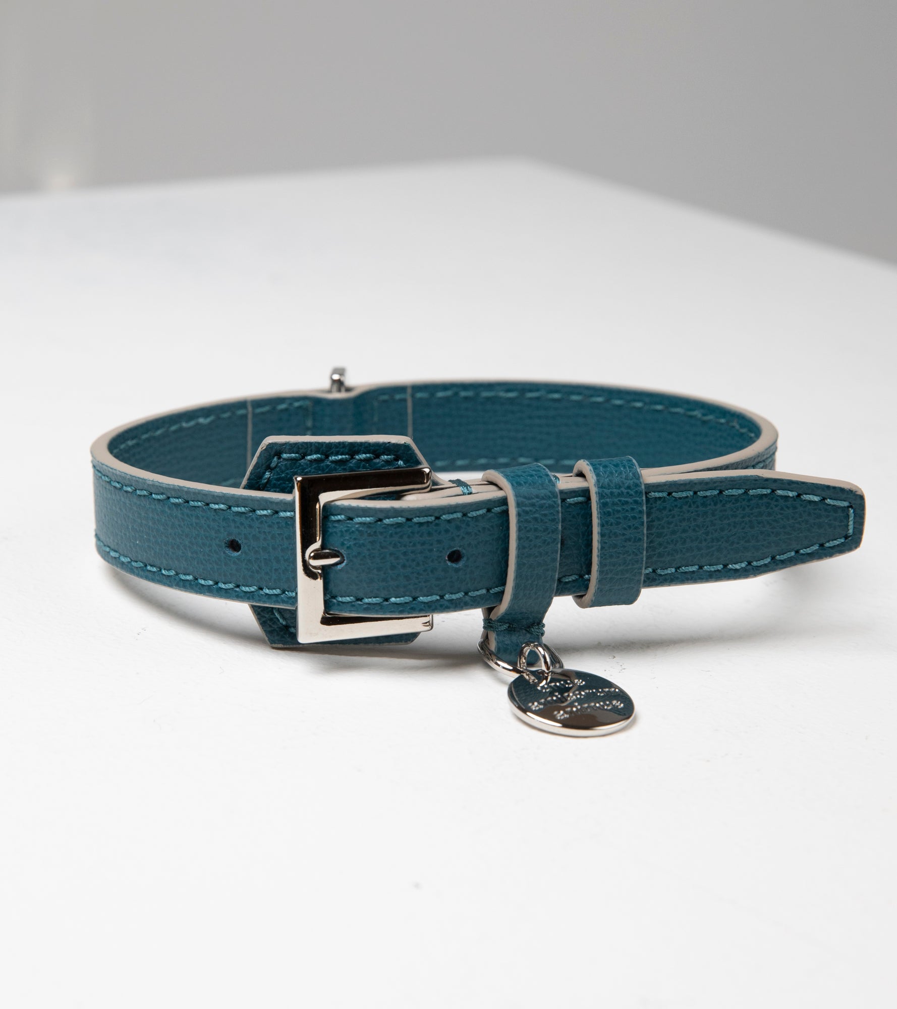 René - Collare in pelle stampata