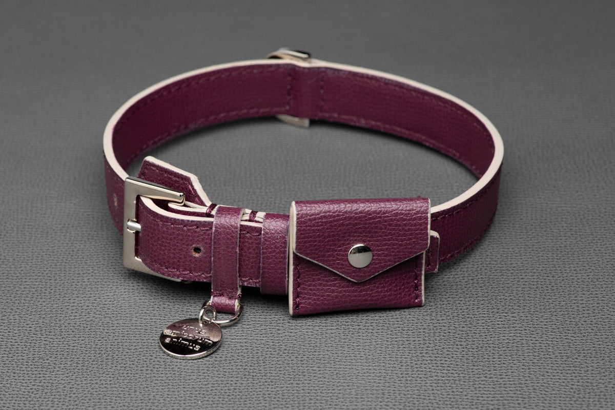 René - Collare in pelle stampata