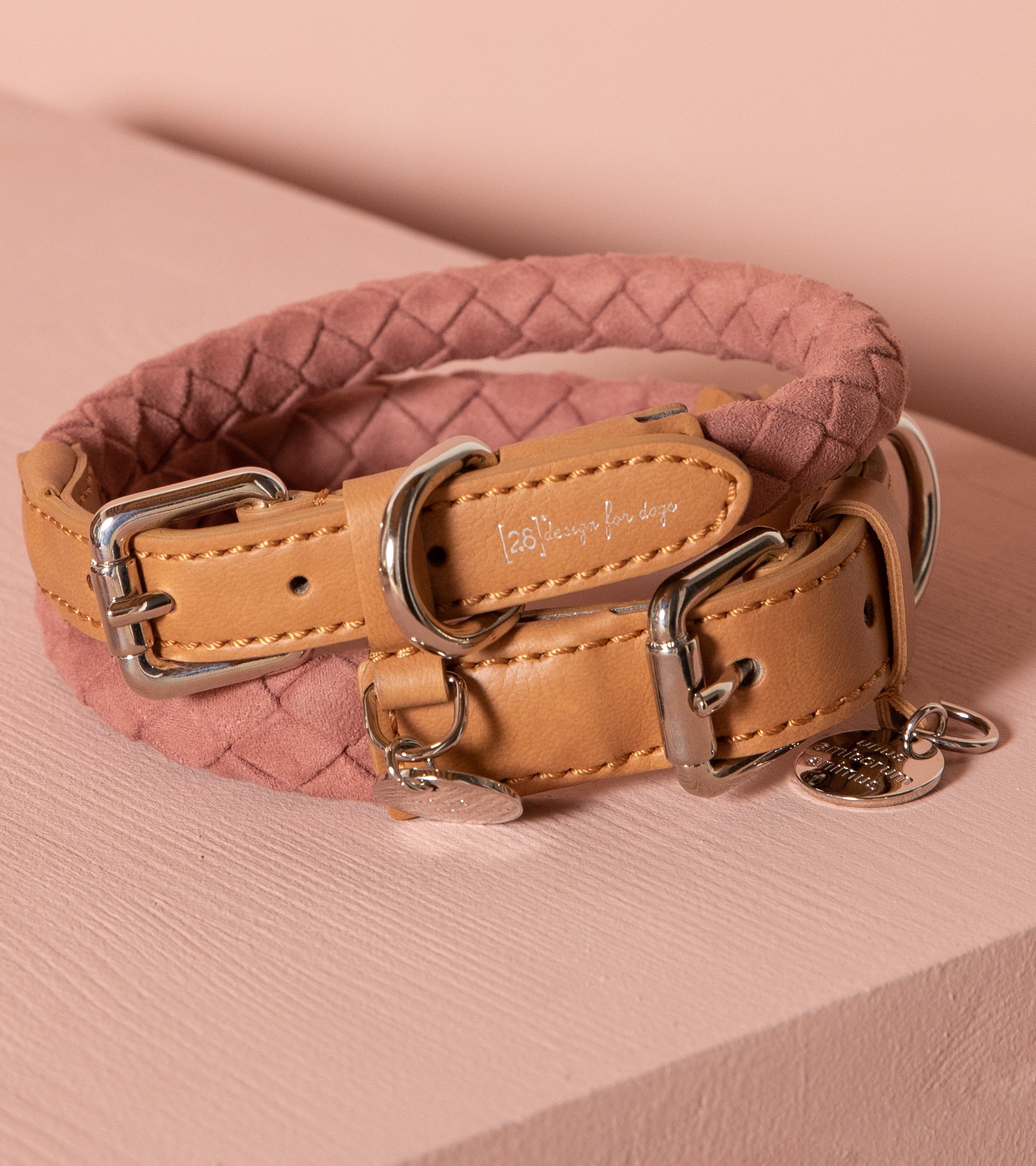 Ferdinando - Collar in Microfiber Pink&Blue