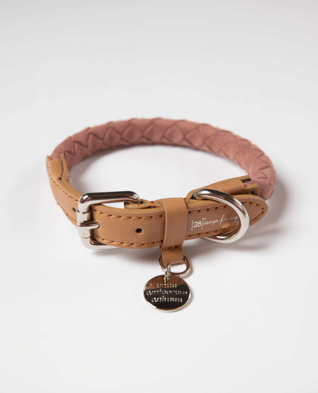 Ferdinando - Collier en Microfibre Rose & Bleu