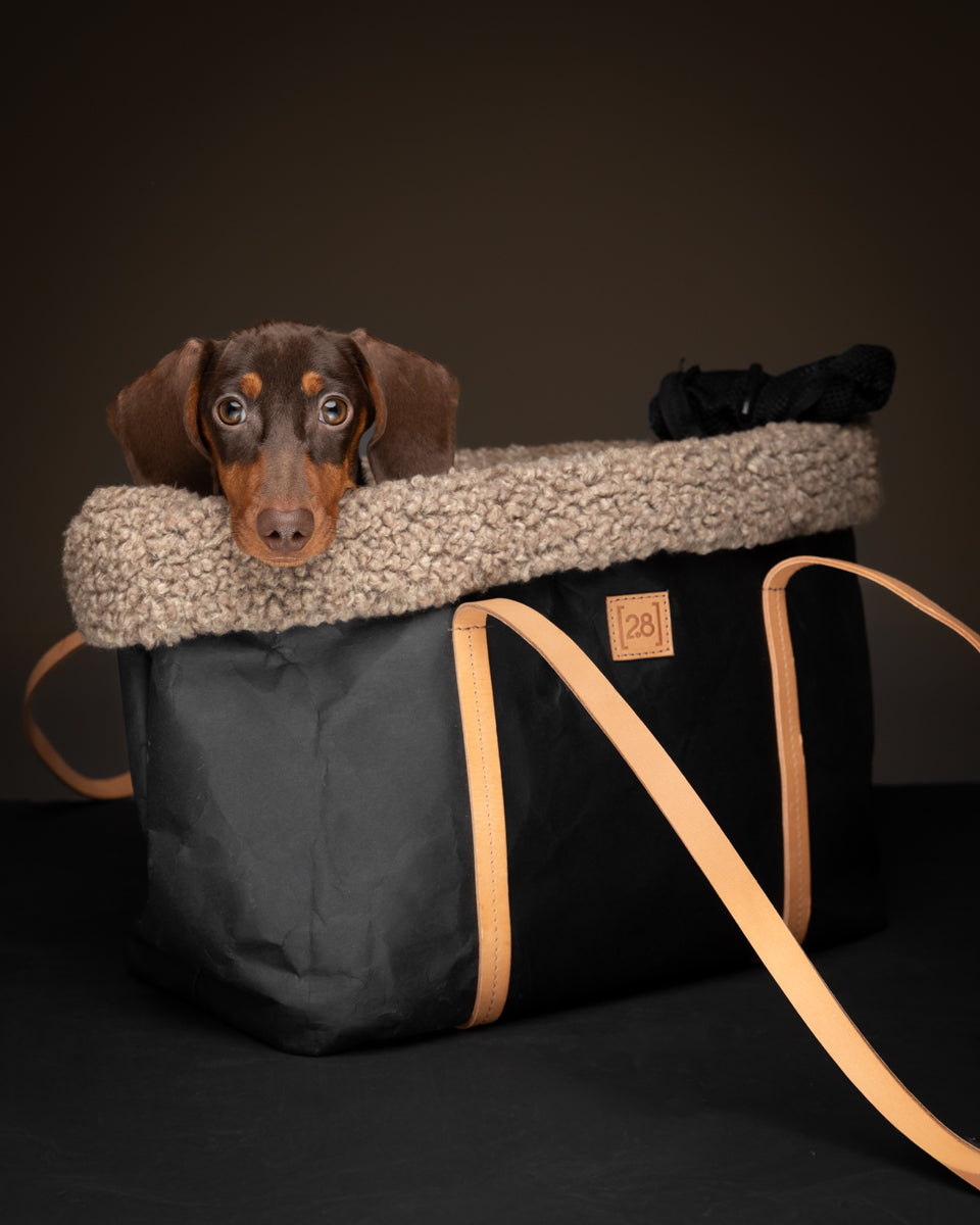 Dog Carrier Bag — Annie | Removable Washable Lining | Leather